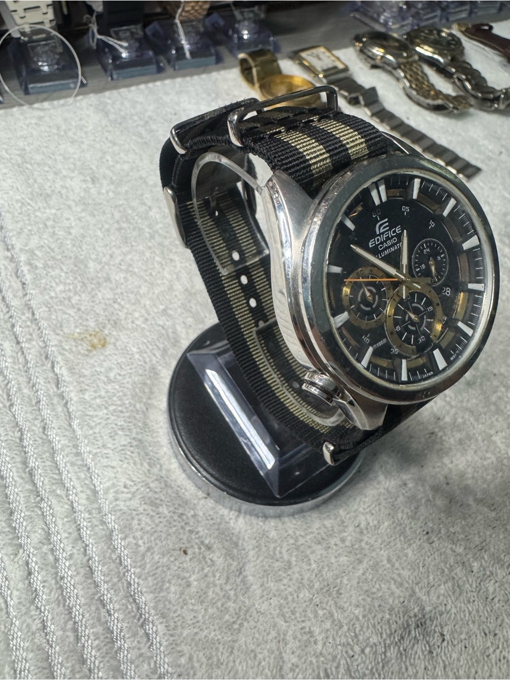 Casio Edifice Black and Gold Sport Chronograph Watch - Picture 6 of 9